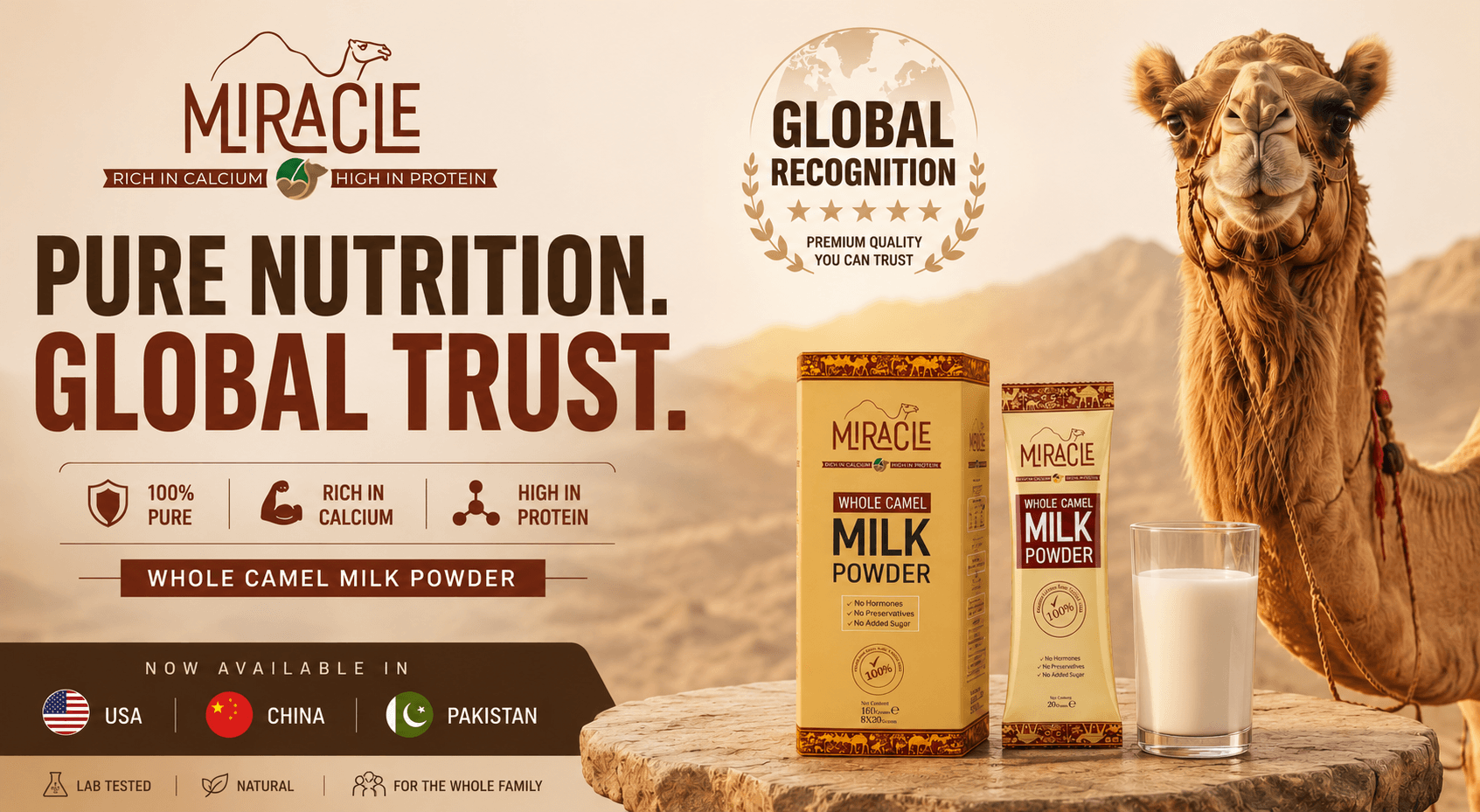 Miracle Camel Milk | Pure & Fresh Camel Milk in Pakistan | Miracle Camel Milk | Pure & Fresh Camel Milk Powder in Pakistan